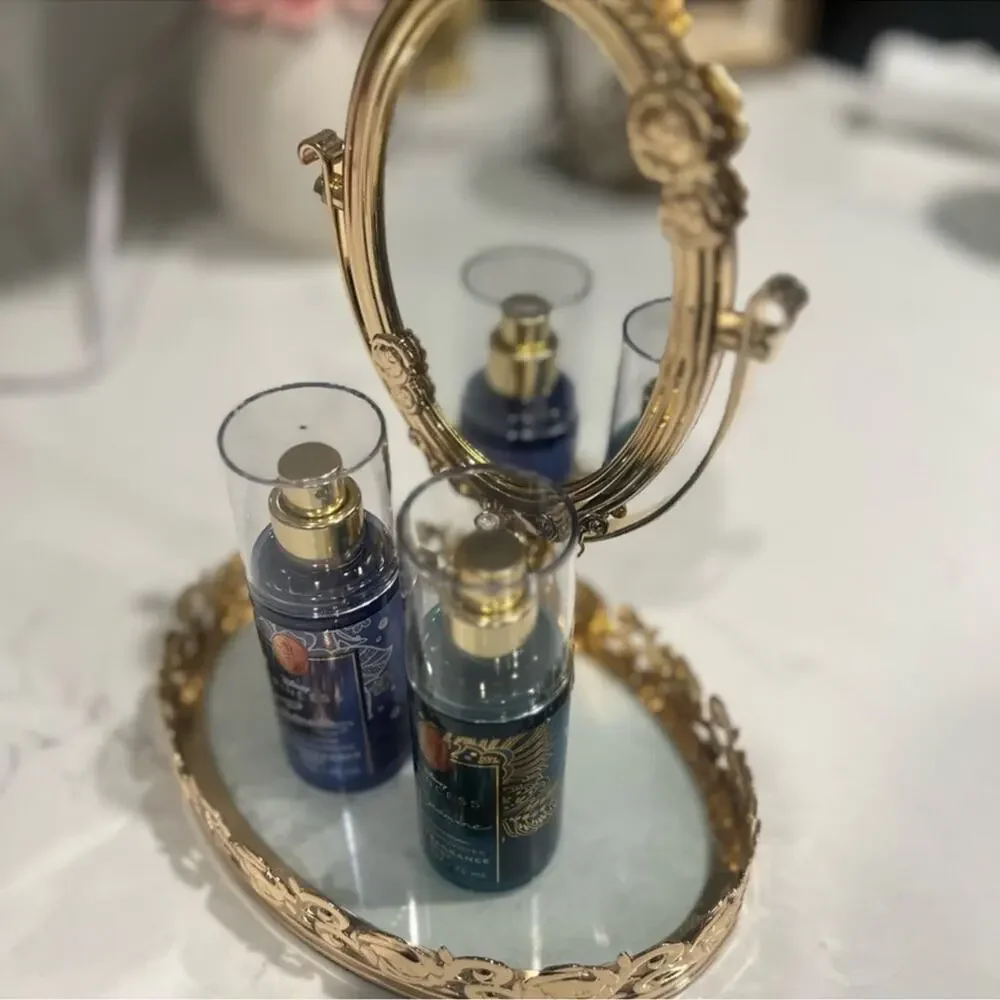 Disney x Bath & Bodyworks Belle Gold Rose Princess Makeup Mirror